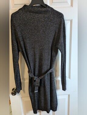 Michael Kors Shimmer Tie-Waist Sweater Dress
